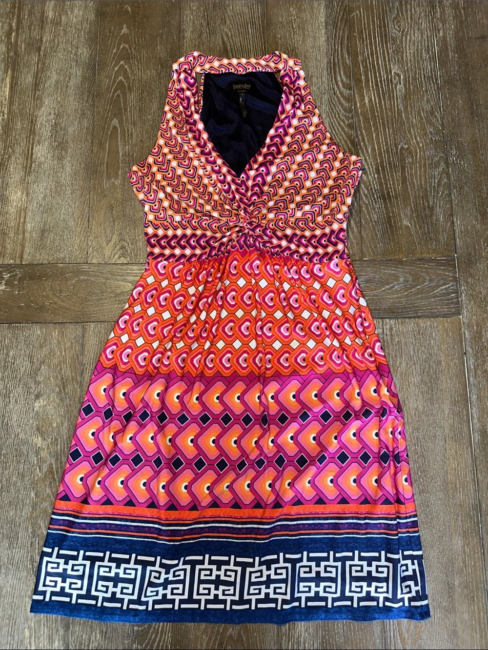 pink and orange twist dress AKI